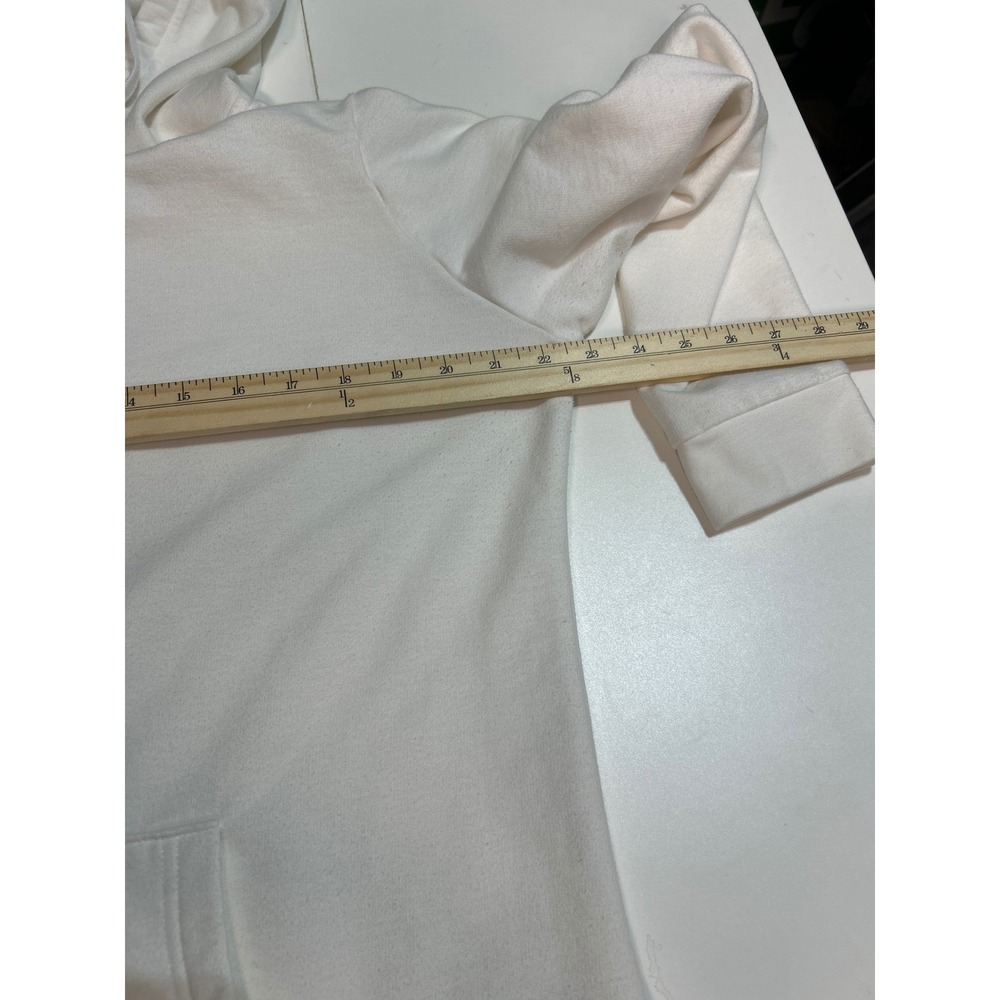 Eddie Bauer Womens XL Full Zip Hoodie Hooded Sweatshirt‎ Jacket Ivory White - Picture 5 of 6